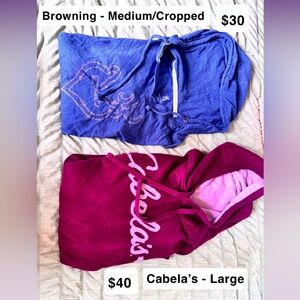 Cabela's Purple and Blue Browning Hoodie